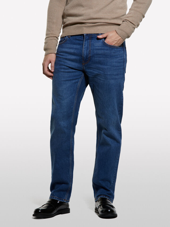 Bluejeans im Regular Fit Style 75 - regular jeans für herren - Dunkelblau | Sisley image number 3